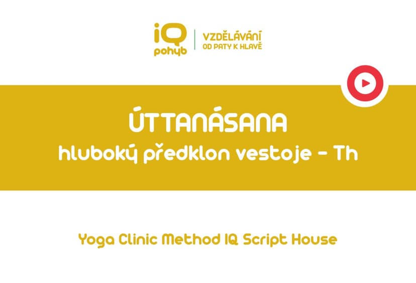 Yoga Clinic Method - Úttanásana - hluboký předklon vestoje − protažení Th