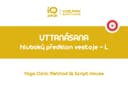 Yoga Clinic Method - Uttanásana - hluboký předklon vestoje − protažení L