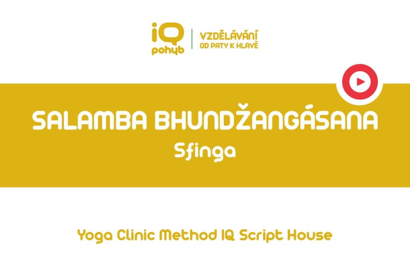 Yoga Clinic Method - Salamba Bhundžangásana - sfinga 