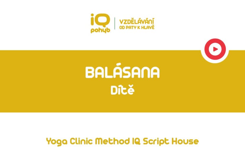 Yoga Clinic Method - Balásana - dítě