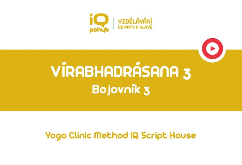 Yoga Clinic Method - Vírabhadrásana 3 - bojovník 3 