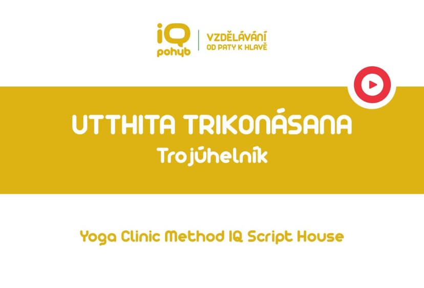 Yoga Clinic Method - Utthita Trikonásana - trojúhelník