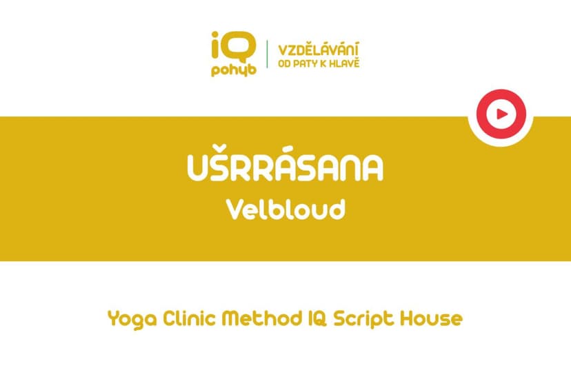 Yoga Clinic Method - Uštrásana - velbloud