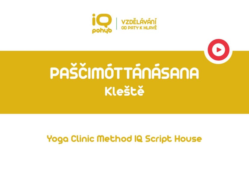 Yoga Clinic Method - Paščimóttánásana - kleště