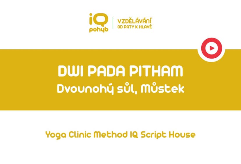 Yoga Clinic Method - Dwi Pada Pitham - dvounohý stůl, můstek 