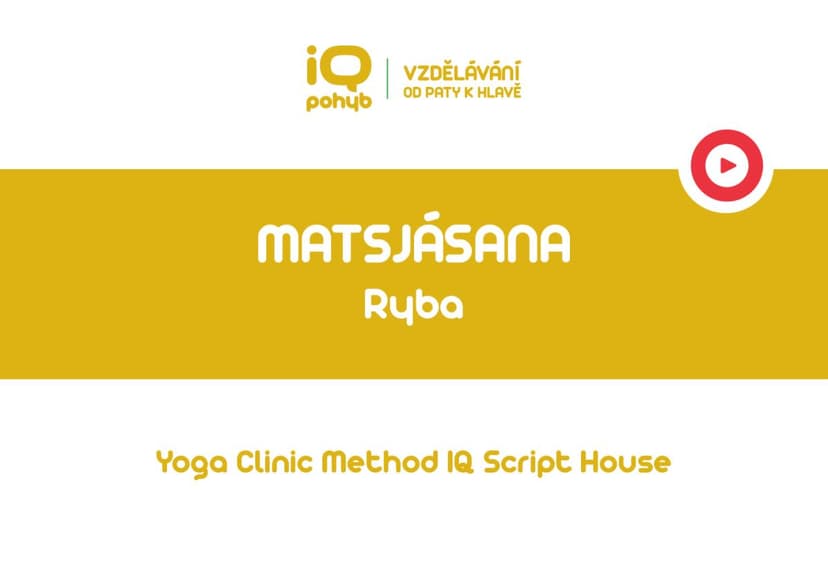 Yoga Clinic Method - Matsjásana - ryba 