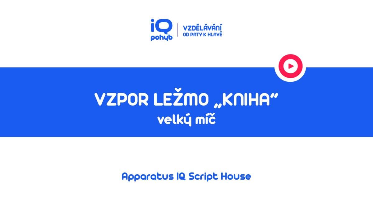 Velké a malé míče - Vzpor ležmo s dolními končetinami na VM – „kniha“