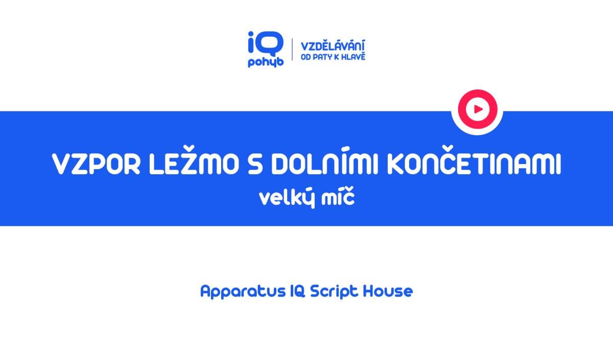 Velké a malé míče - Vzpor ležmo s dolními končetinami na VM