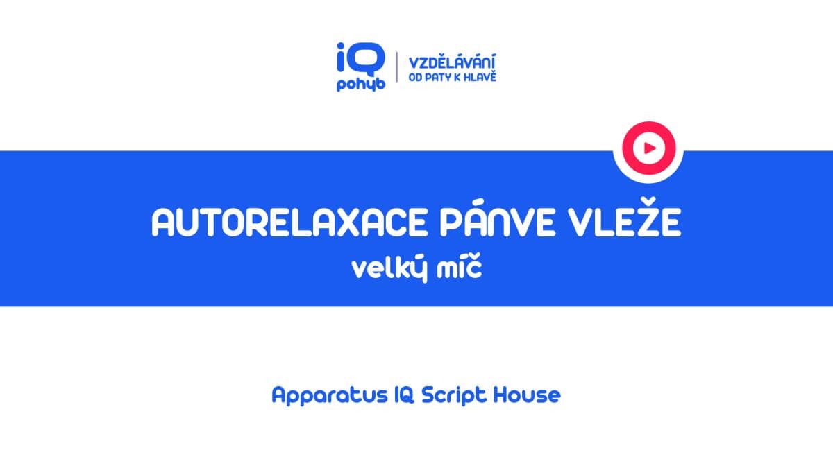Velké a malé míče - Autorelaxace pánve vleže s dolními končetinami na VM