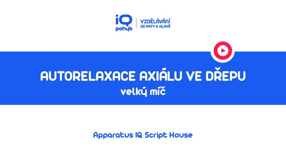 Velké a malé míče - Autorelaxace axiálního systému ve dřepu s oporou zad o VM