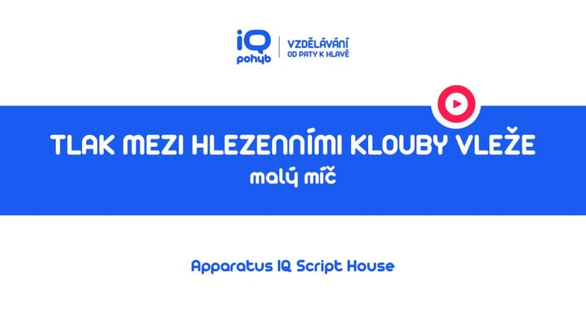 Velké a malé míče - Tlak do MMm mezi hlezenními klouby vleže