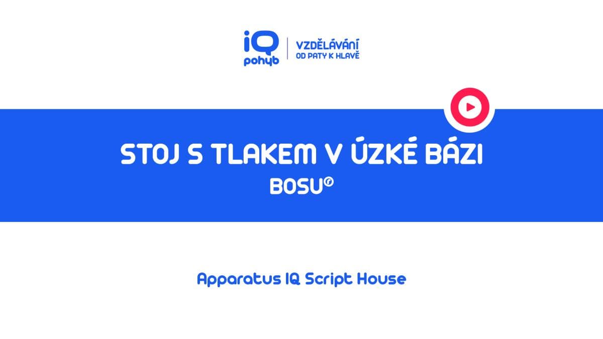 Bosu - Stoj s tlakem dolní končetiny do kopule v úzké bázi