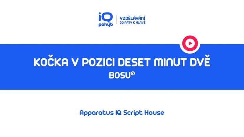 Bosu - Vzpor klečmo s oporou horních končetin v pozici za deset minut dvě na kopuli – kočka