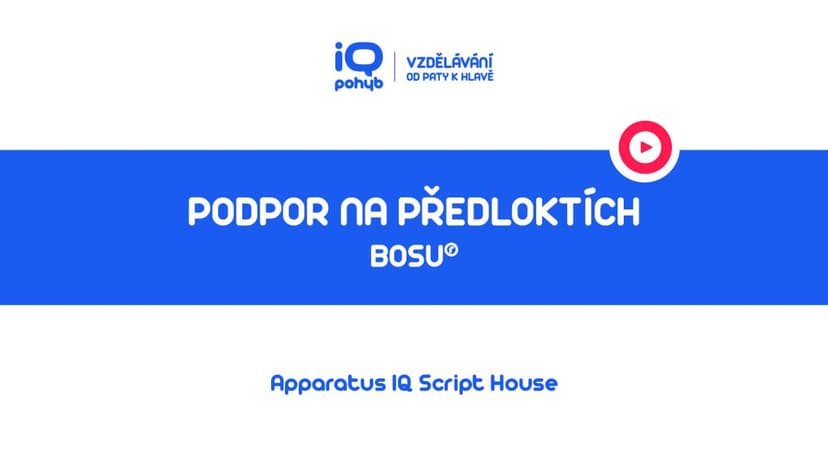Bosu - Podpor na předloktích na kopuli – poloviční prkno
