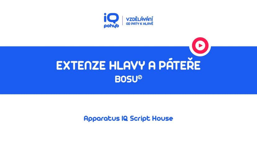Bosu - Extenze hlavy a páteře vleže na kopuli