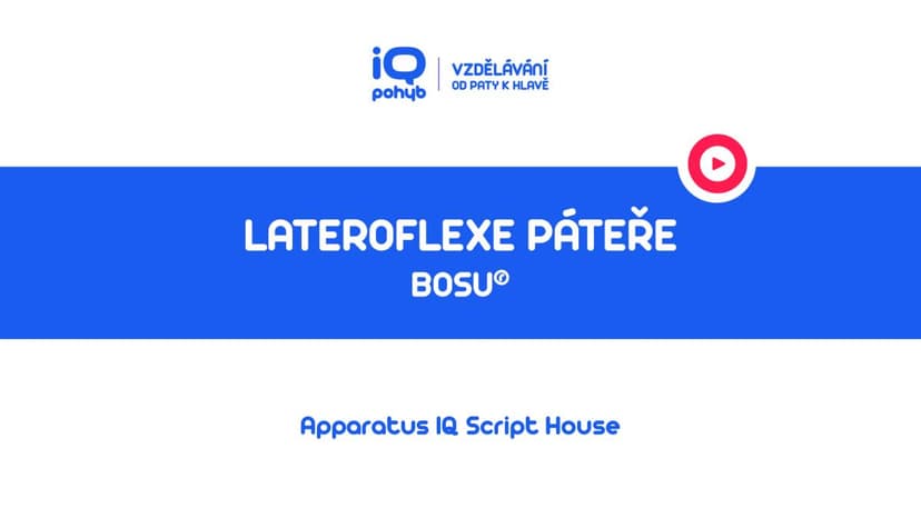 Bosu - Lateroflexe páteře přes kopuli