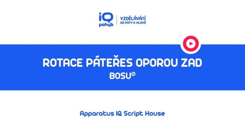 Bosu - Rotace páteře s oporou zad o kopuli vsedě