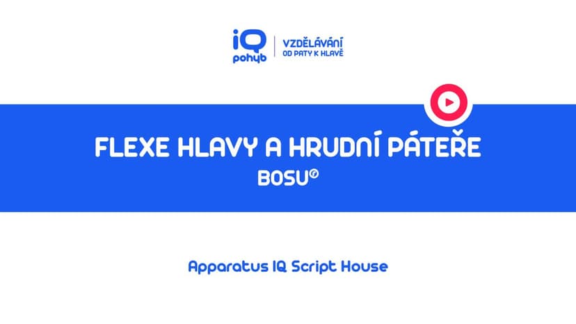 Bosu - Flexe hlavy a hrudní páteře vleže na břiše přes kopuli