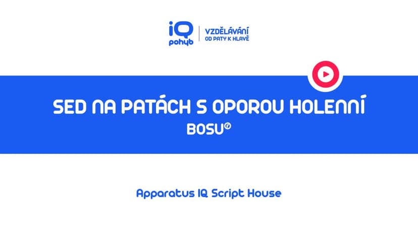 Bosu - Sed na patách s oporou holenních kostí o kopuli