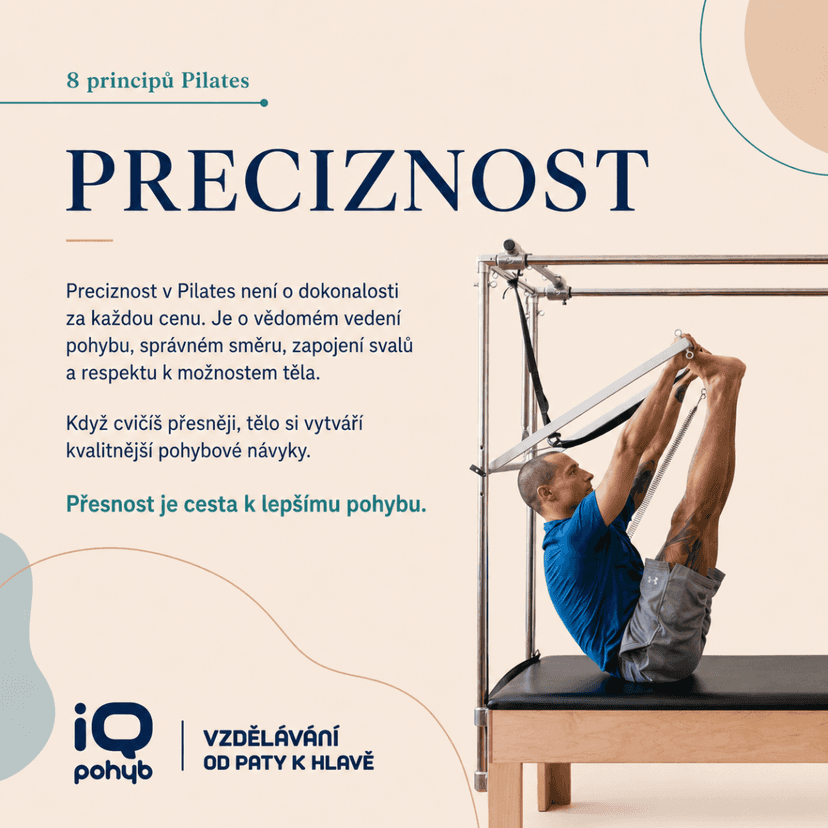 Preciznost v Pilates: proč je kvalita důležitější než počet cviků