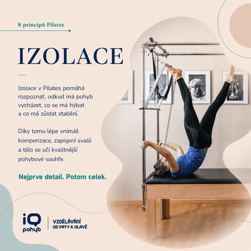 Izolace v Pilates: proč se tělo nejprve učí jednotlivá „písmenka“ pohybu