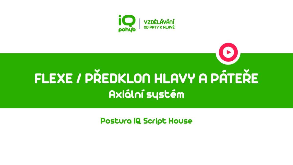  Postura - Axiální systém - Flexe / Předklon hlavy a páteře