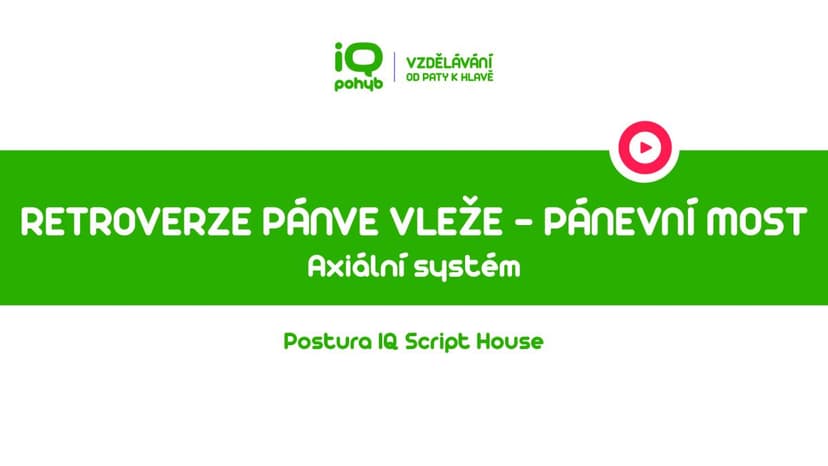 Postura / CORE - Pánevní most - Retroverze pánve vleže
