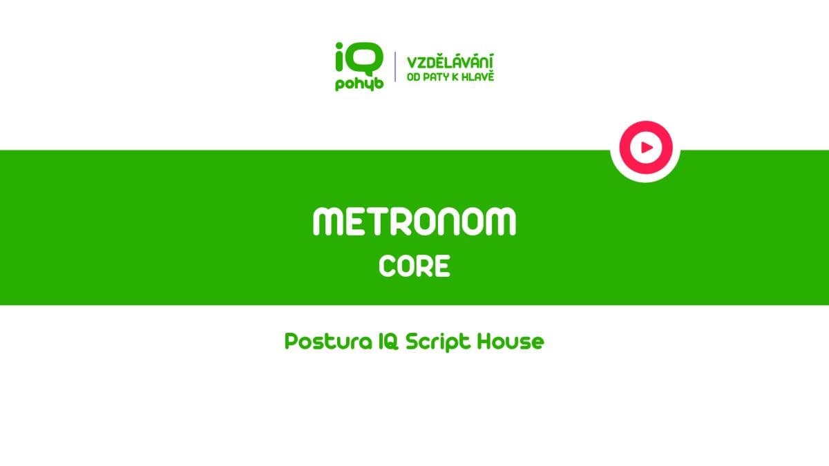 CORE - Stočení pánve s páteří vleže s dolními končetinami nad zemí – metronom