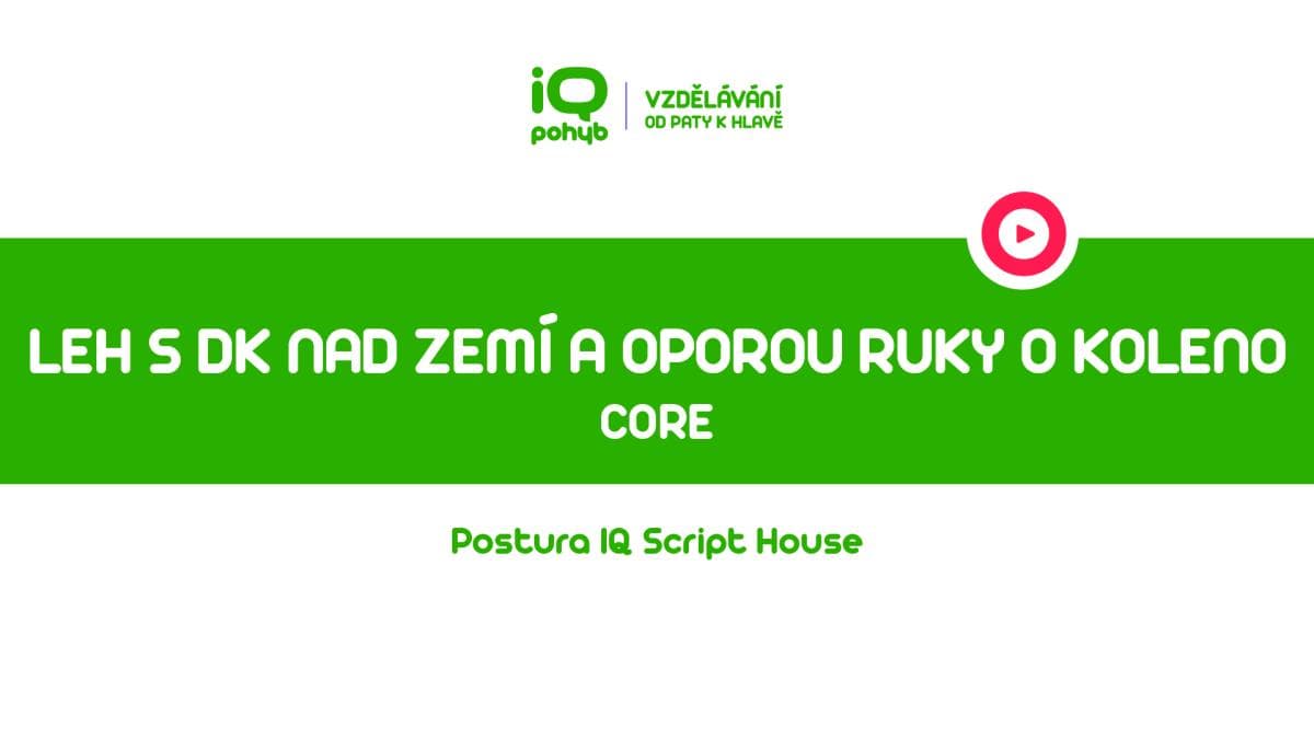 CORE - Leh s dolní končetinou nad zemí a oporou ruky o koleno