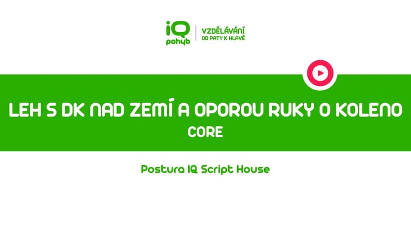 CORE - Leh s dolní končetinou nad zemí a oporou ruky o koleno