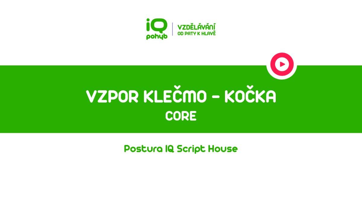 CORE - Kvadrupedální pozice - kočka - vzpor klečmo