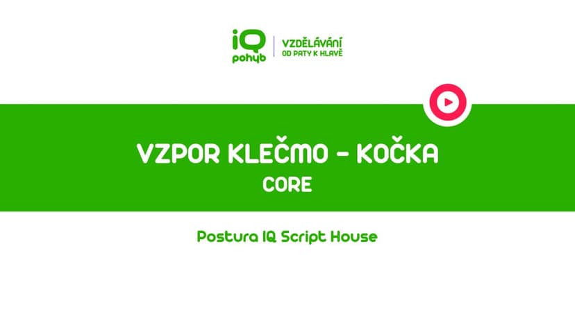 CORE - Kvadrupedální pozice - kočka - vzpor klečmo