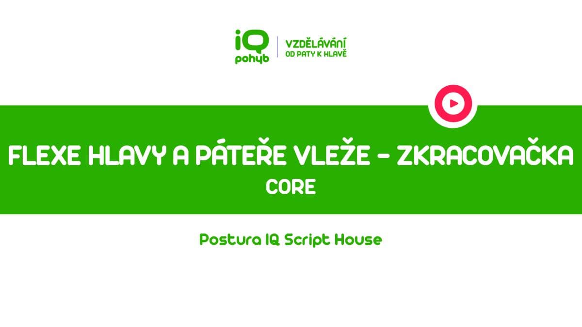 Postura - Leh na zádech / CORE -  Flexe hlavy a páteře vleže – zkracovačka