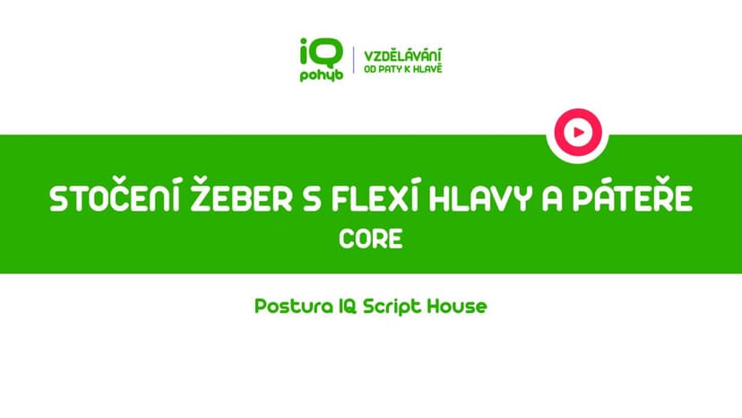 CORE - Stočení žeber s flexí hlavy a páteře vleže