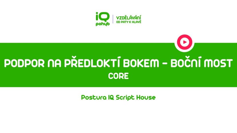 CORE - Podpor na předloktí bokem – boční most
