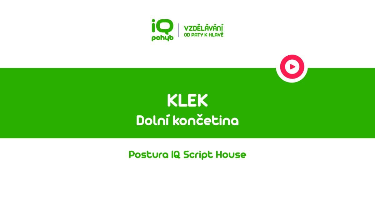 Postura - Dolní končetina - Klek