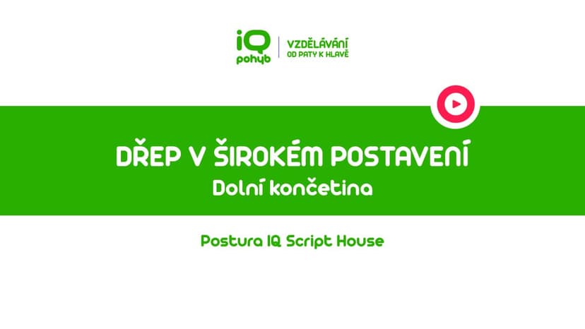 Postura - Dolní končetina - Dřep v širokém postavení dolních končetin
