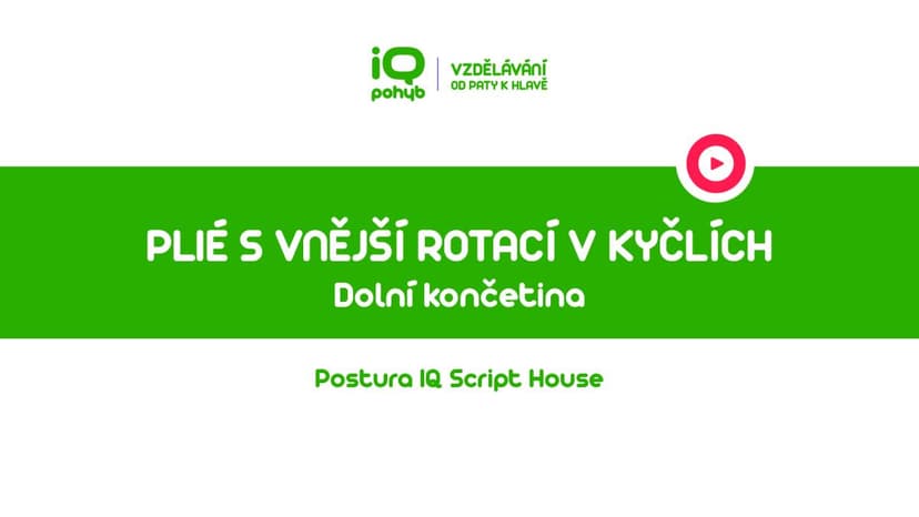 Postura - Dolní končetina - Plié s vnější rotací v kyčelních kloubech