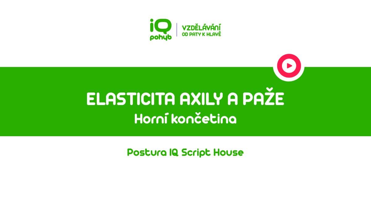  Postura - Horní končetina - Elasticita axily a paže