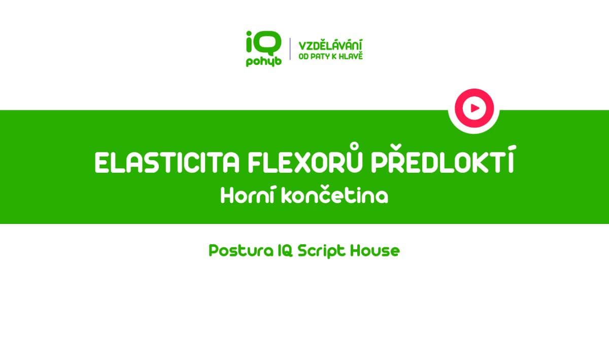  Postura - Horní končetina - Elasticita flexorů předloktí