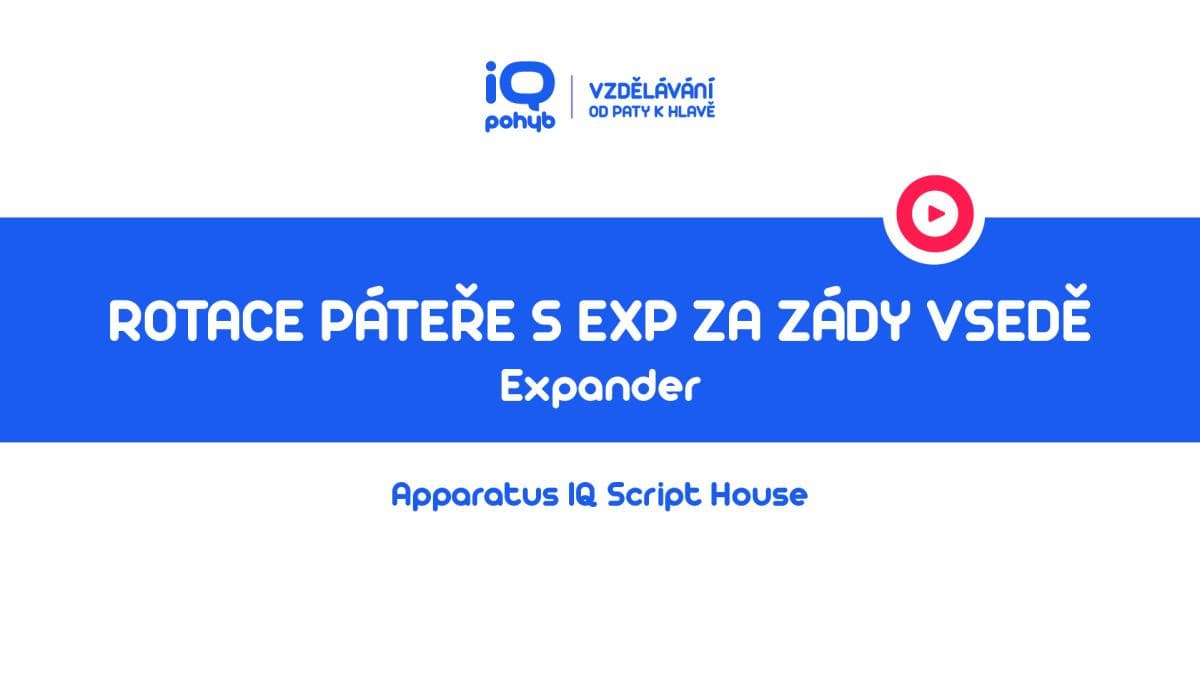Expander - Rotace páteře s EXP za zády vsedě