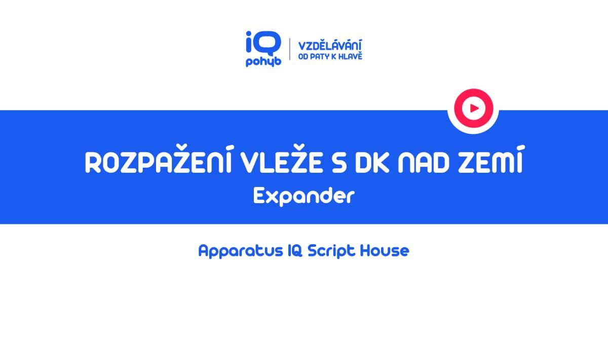 Expander - Rozpažení vleže s dolními končetinami nad zemí