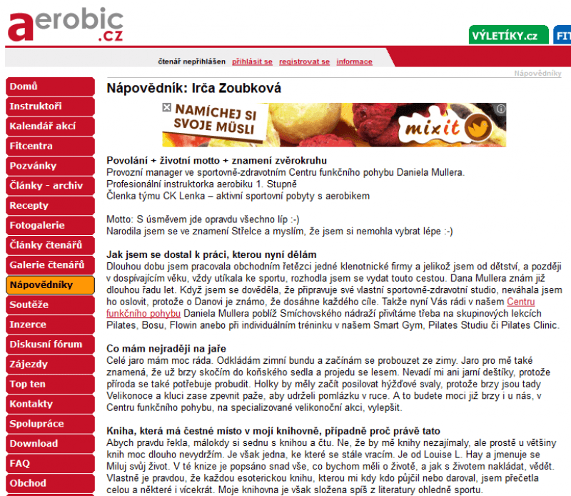 Nápovědník Irči Zoubkové