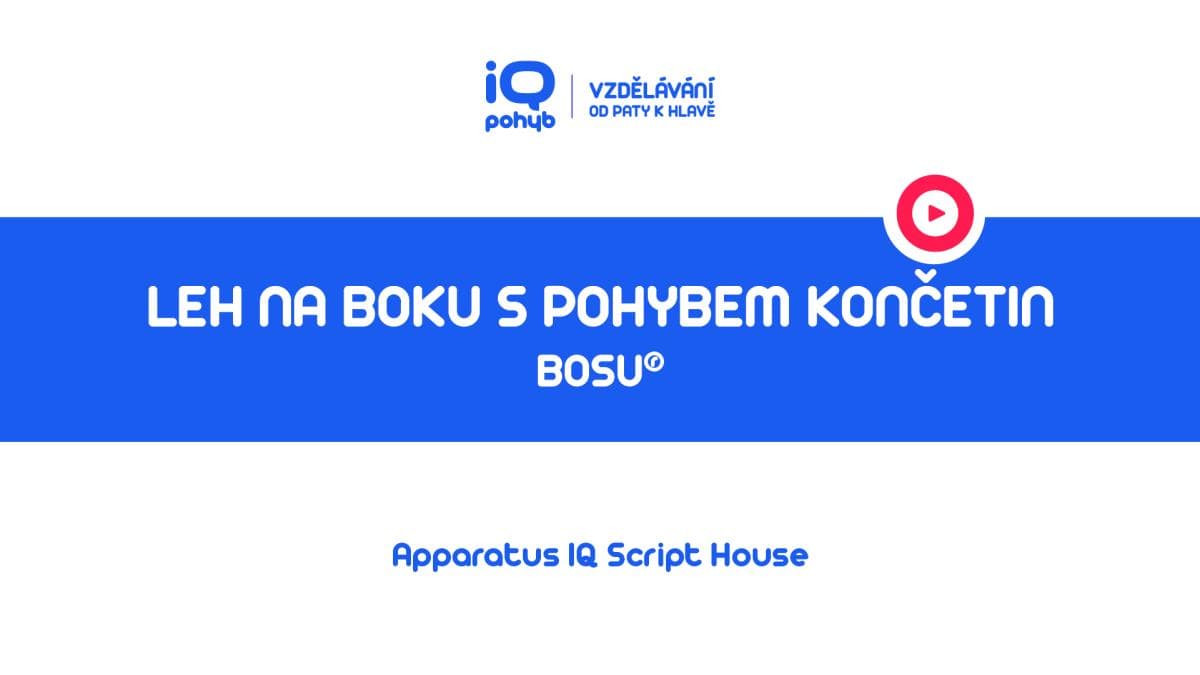 Bosu - Leh na boku přes kopuli s pohybem horních končetin