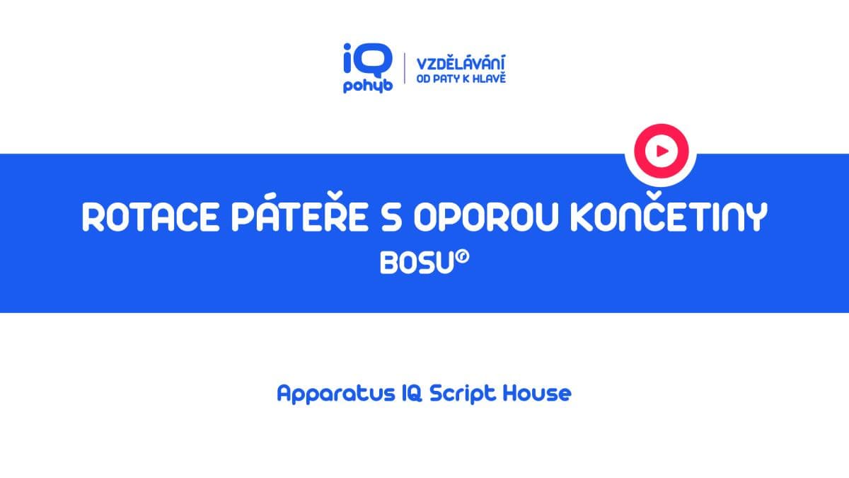 Bosu - Rotace páteře s oporou horní končetiny o kopuli vsedě
