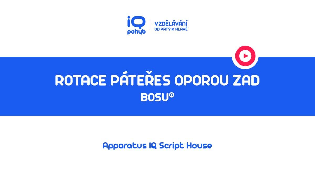 Bosu - Rotace páteře s oporou zad o kopuli vsedě