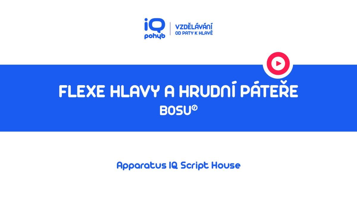 Bosu - Flexe hlavy a hrudní páteře vleže na břiše přes kopuli