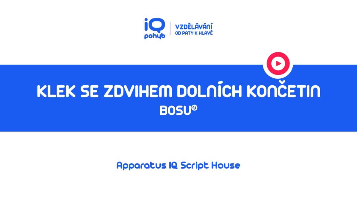 Bosu - Klek na kopuli se zdvihem dolních končetin