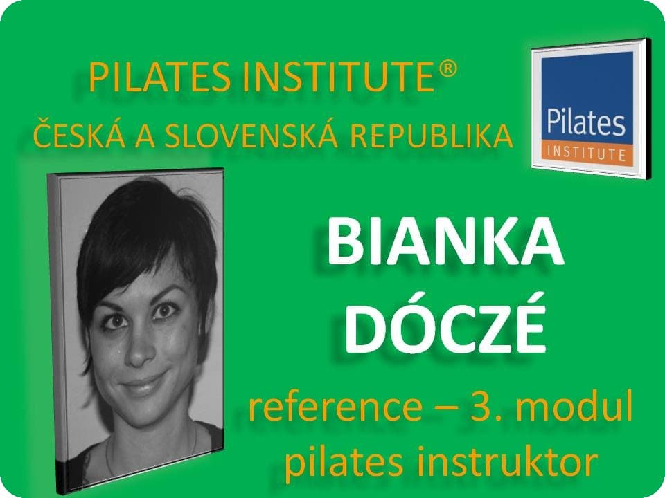 Bianka Dóczé - reference pilates instruktor - modul 3
