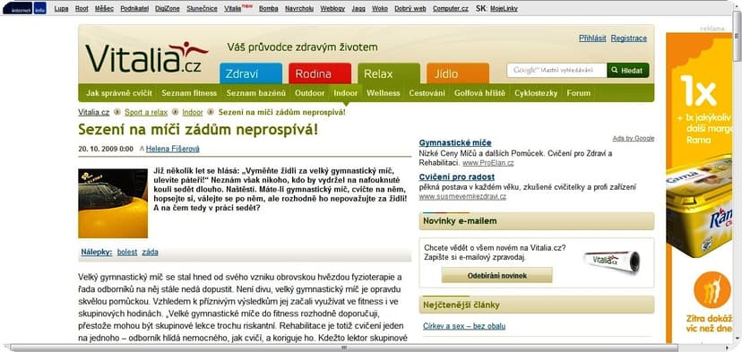 Daniel Muller - Sezení na míči zádům neprospívá!